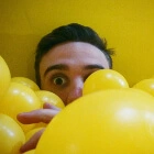 headshot in ballpit